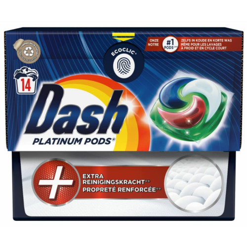 Капсулы для стирки универсальные Dash Platinum 4in1, 14 шт.
